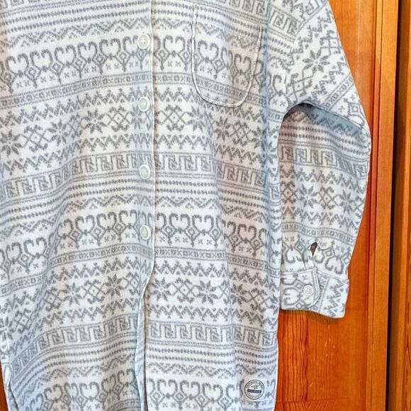 Victoria's Secret Country‎ Cozy Gray Fleece Jacket Shirt Small - Picture 6 of 10